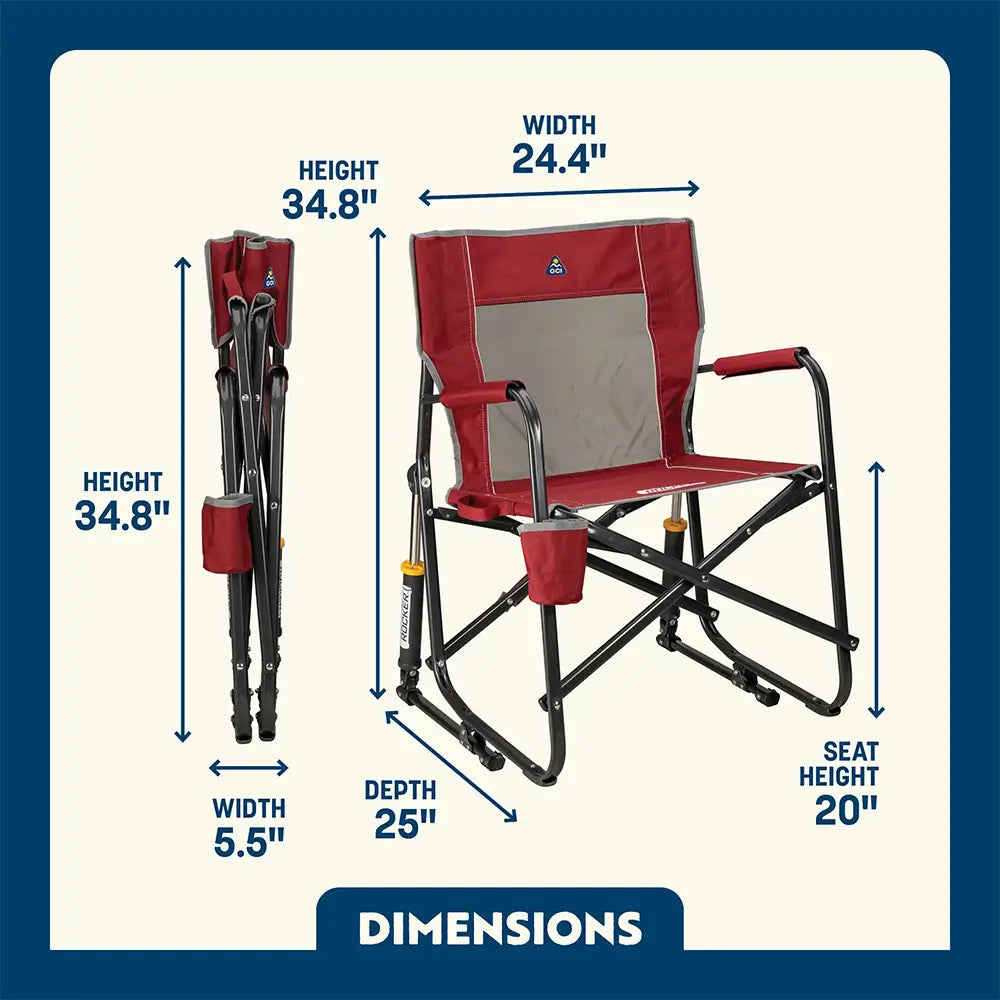 Smooth Motion Freestyle Rocker - Choice 711 - Freestyle Rocker Portable Outdoor Folding Chair Detail