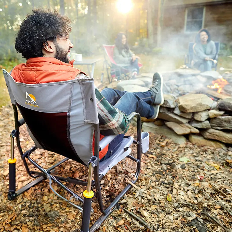 Patented Spring-Action FirePit Rocker - Choice 737 - Patented Spring-Action Rocking Chair for Camping Detail