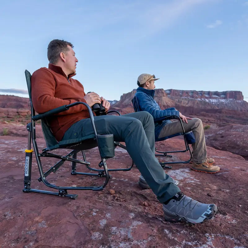 Patented Spring-Action FirePit Rocker - Choice 737 - Patented Spring-Action Rocking Chair for Camping Detail