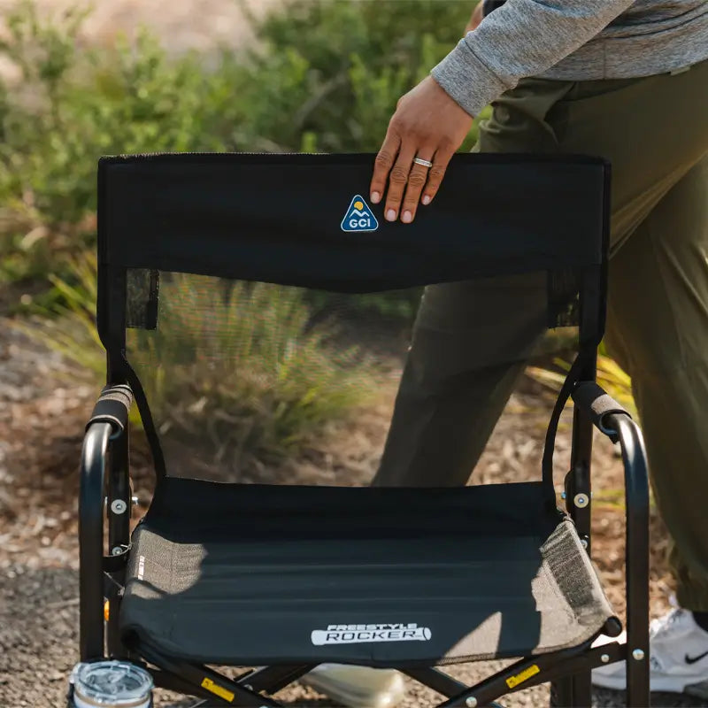 Patented Spring-Action Freestyle Rocker Elite - Choice 460 - Freestyle Rocker Portable Outdoor Folding Chair Detail