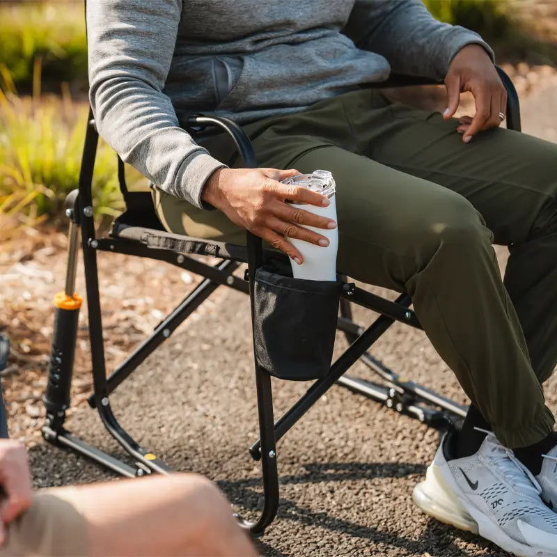 Patented Spring-Action Freestyle Rocker Elite - Choice 460 - Freestyle Rocker Portable Outdoor Folding Chair Detail