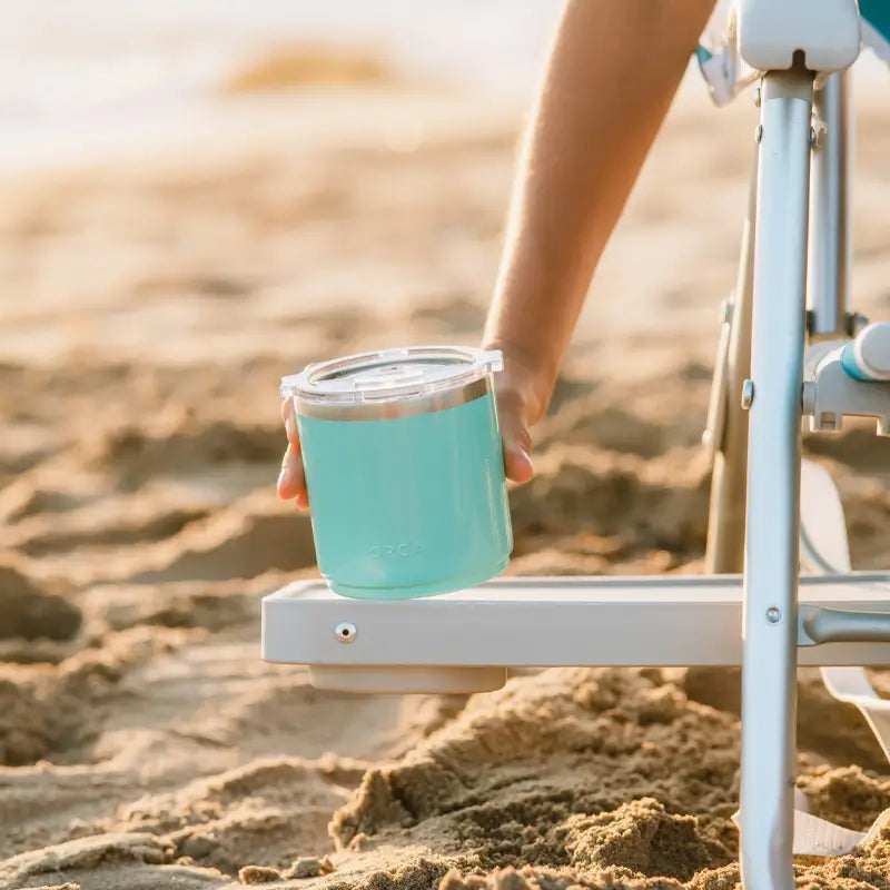 Low-Profile Big Surf with Slide Table - Choice 334 - Portable Heavy-Duty Low Boy Chair for Ocean Side Detail