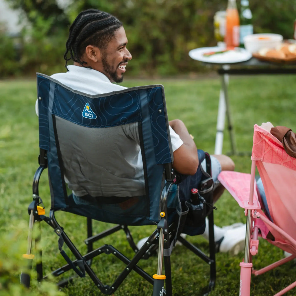 Patented Spring-Action Stowaway Rocker - Choice 794 - RoadTrip Rocker Smooth Motion Camp Chair Detail