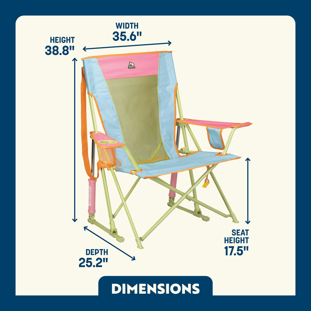 Smooth Motion Comfort Pro Rocker - Choice 375 - Freestyle Rocker Portable Outdoor Folding Chair Detail