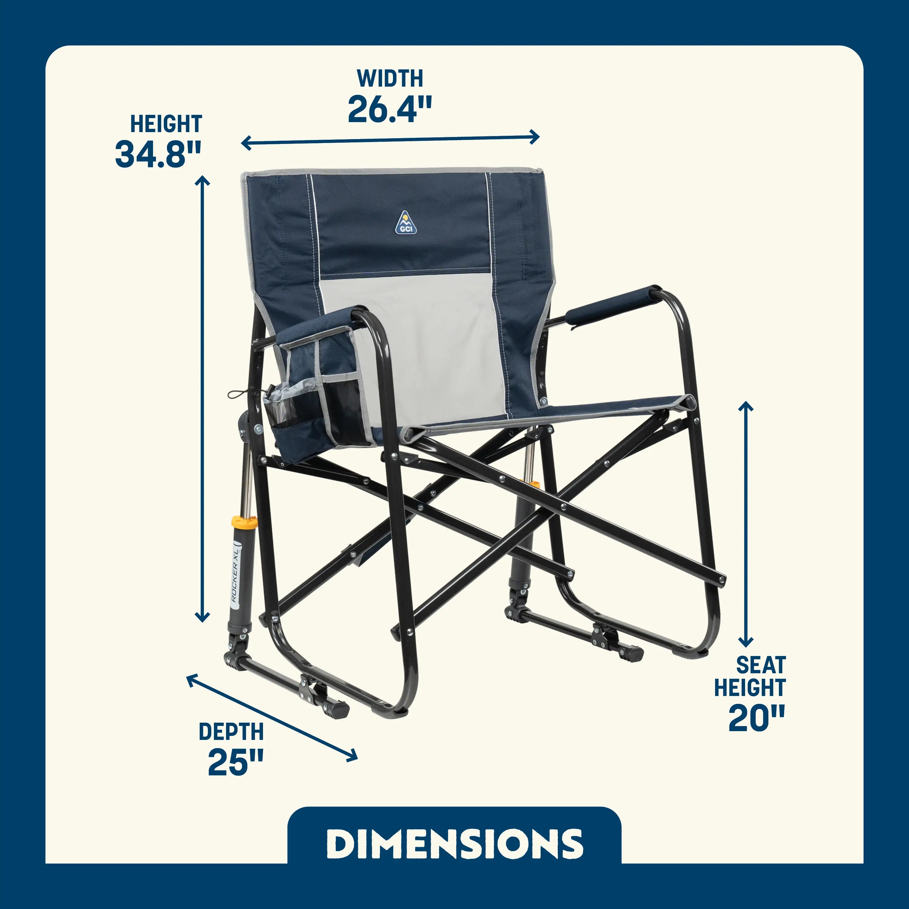 Heavy-Duty Freestyle Freestyle Rocker XL - Choice 552 - Heavy-Duty Kickback Rocker with Beverage Holder Detail