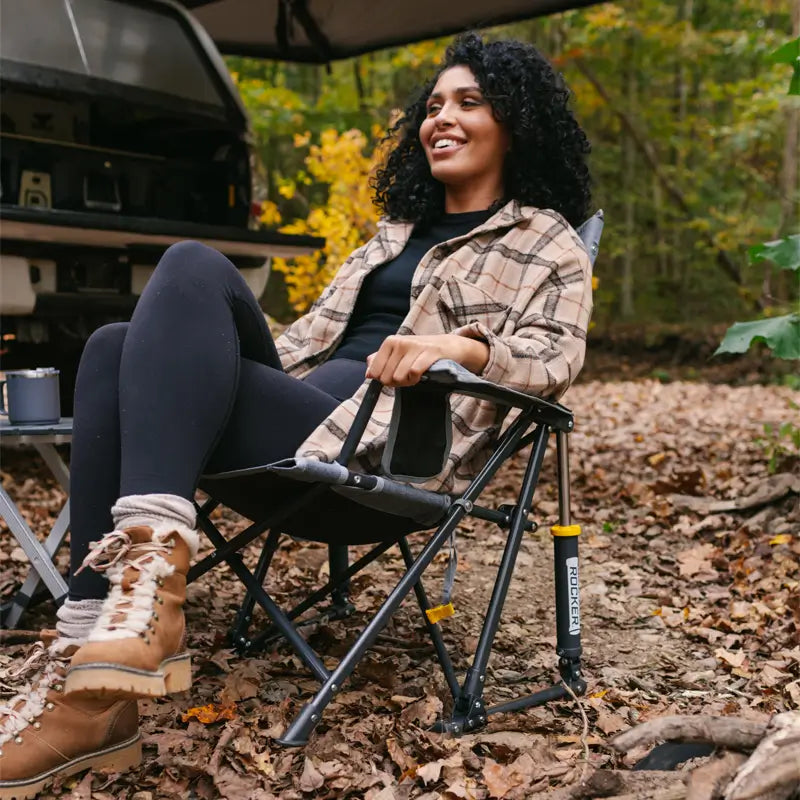 Luxury Camp Kickback Rocker - Choice 345 - Freestyle Rocker Portable Outdoor Folding Chair Detail