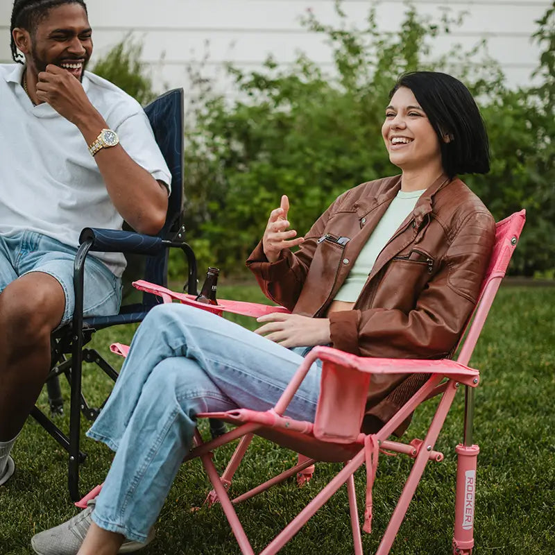 Luxury Camp Kickback Rocker - Choice 345 - Freestyle Rocker Portable Outdoor Folding Chair Detail