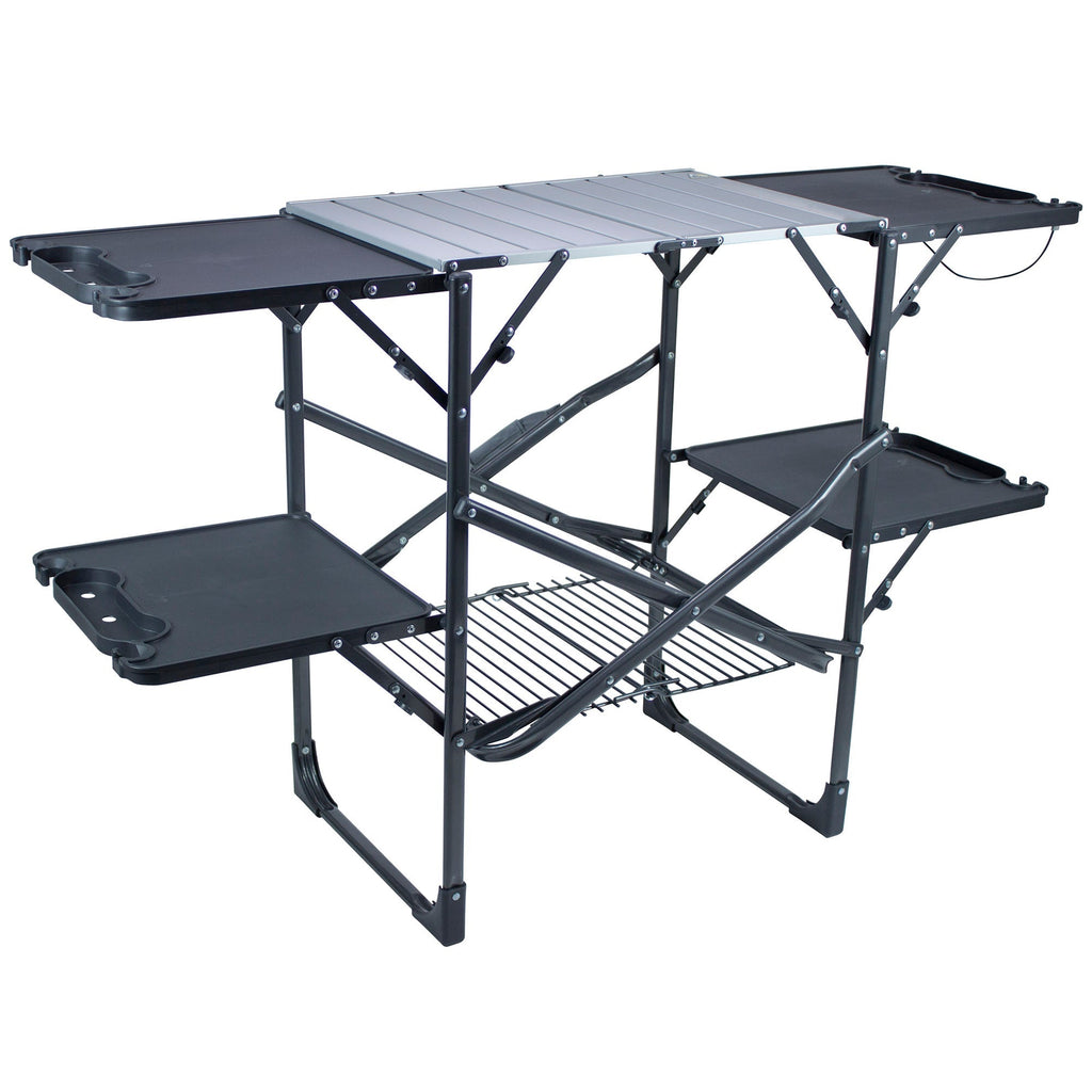 Heat-Resistant Tool Slim-Fold Cook Station - Choice 575 - Heavy-Duty Stainless Steel Camp Cooking Gear - Default Title