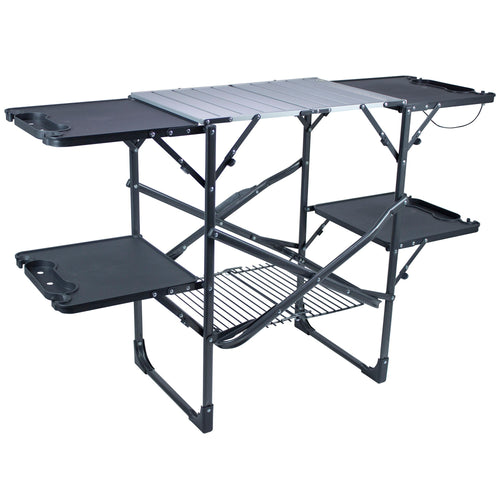 Heat-Resistant Tool Slim-Fold Cook Station - Choice 575 - Heavy-Duty Stainless Steel Camp Cooking Gear - Default Title