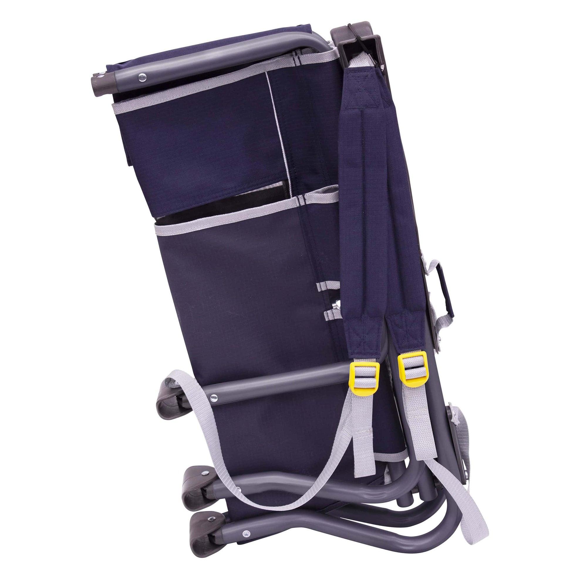 Micro-Folding Bi-Fold Slim Event Chair - Choice 334 - Ultra-Lightweight Telescoping PackSeat Travel Stool Detail