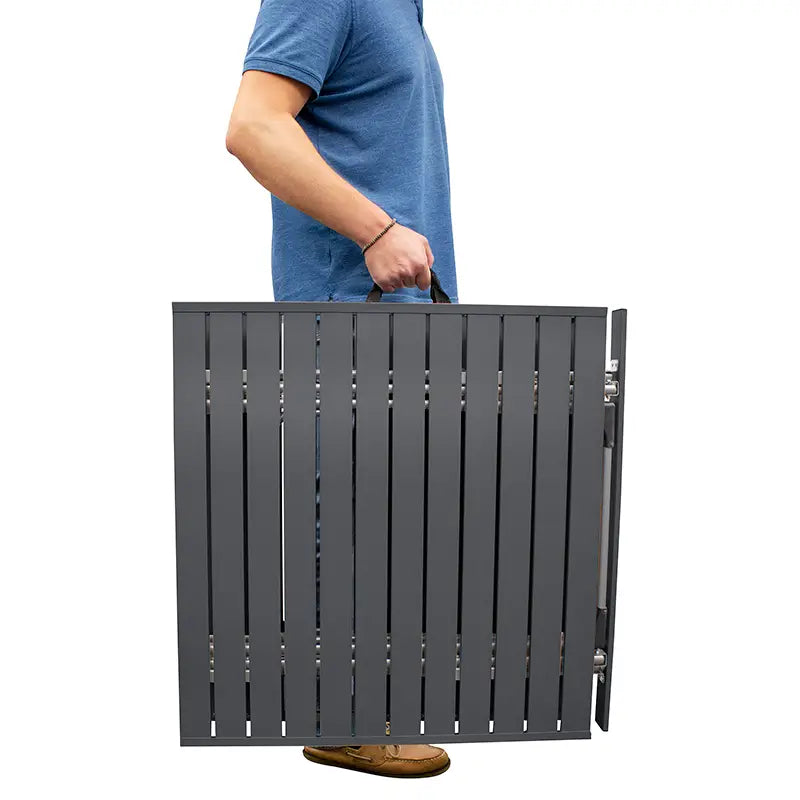 Multi-Functional Cook Slim-Fold Table XL - Choice 651 - Slim-Fold Outdoor Cook Station with Storage Shelves Detail