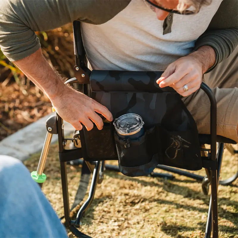 Patented Spring-Action Stowaway Rocker - Choice 794 - RoadTrip Rocker Smooth Motion Camp Chair Detail