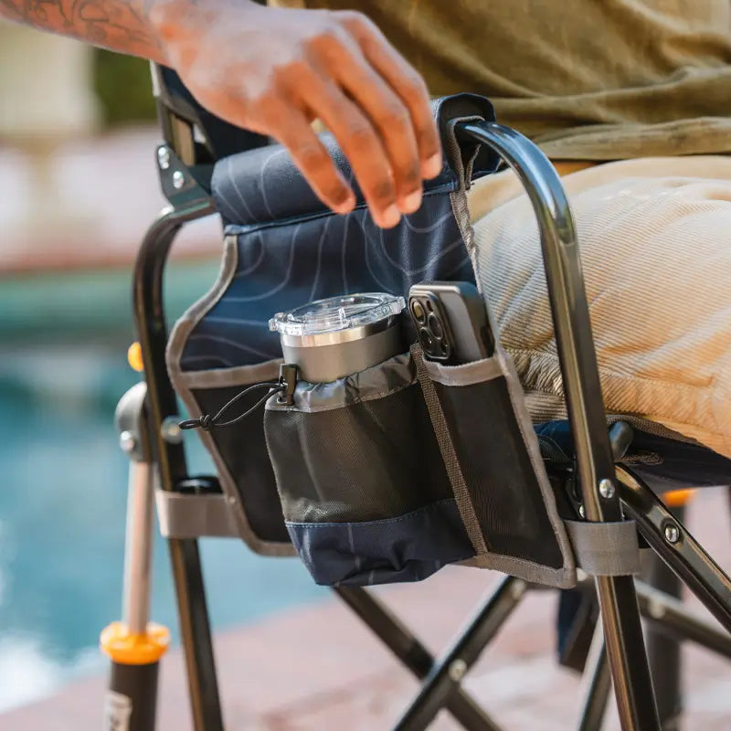 Patented Spring-Action Stowaway Rocker - Choice 794 - RoadTrip Rocker Smooth Motion Camp Chair Detail