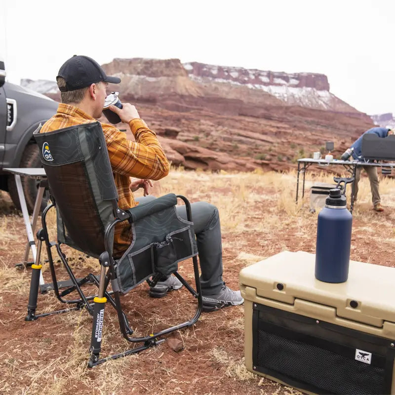 Patented Spring-Action Stowaway Rocker - Choice 794 - RoadTrip Rocker Smooth Motion Camp Chair Detail