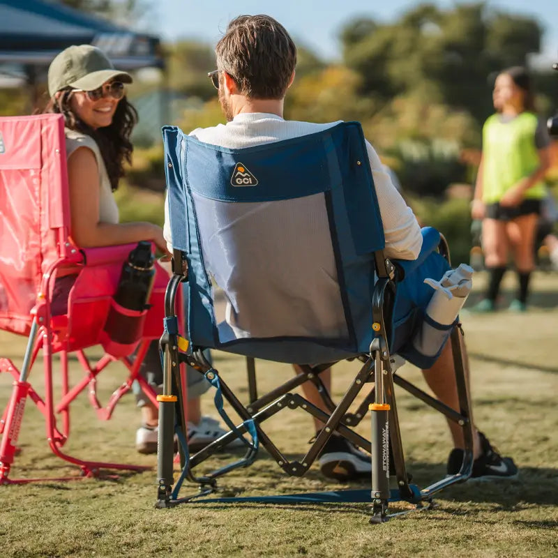 Patented Spring-Action Stowaway Rocker - Choice 794 - RoadTrip Rocker Smooth Motion Camp Chair Detail
