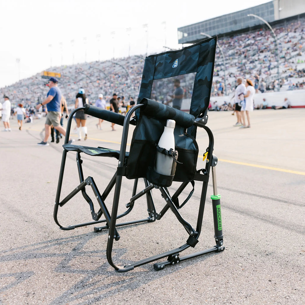 Patented Spring-Action Stowaway Rocker - Choice 794 - RoadTrip Rocker Smooth Motion Camp Chair Detail