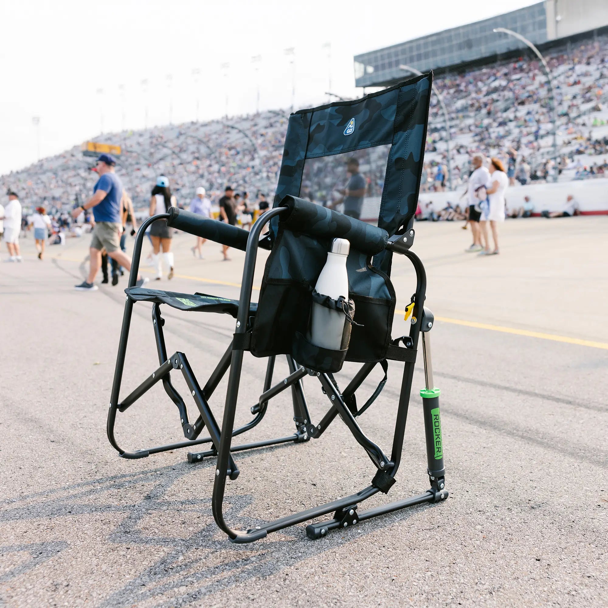 Patented Spring-Action Stowaway Rocker - Choice 794 - RoadTrip Rocker Smooth Motion Camp Chair Detail