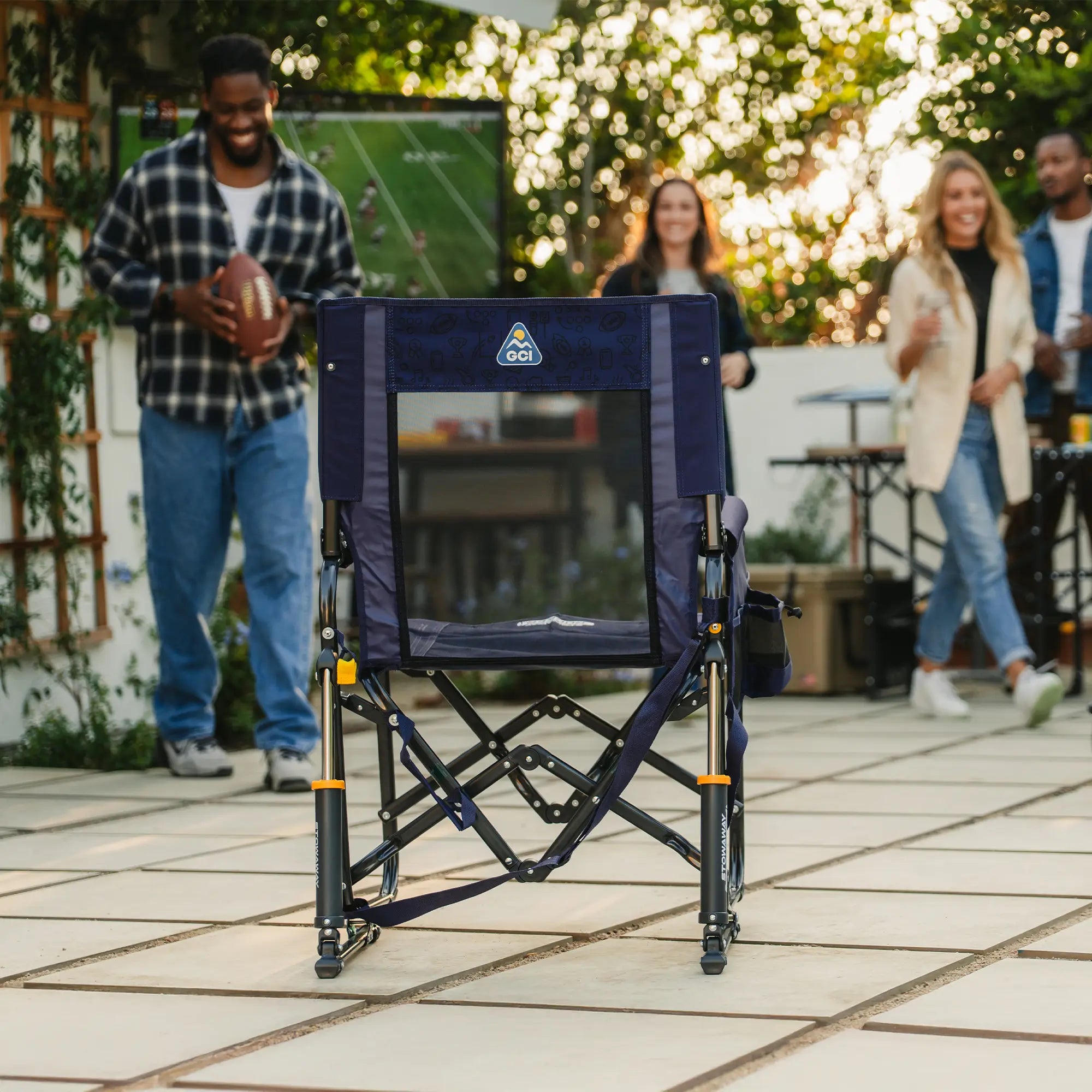 Patented Spring-Action Stowaway Rocker - Choice 794 - RoadTrip Rocker Smooth Motion Camp Chair Detail