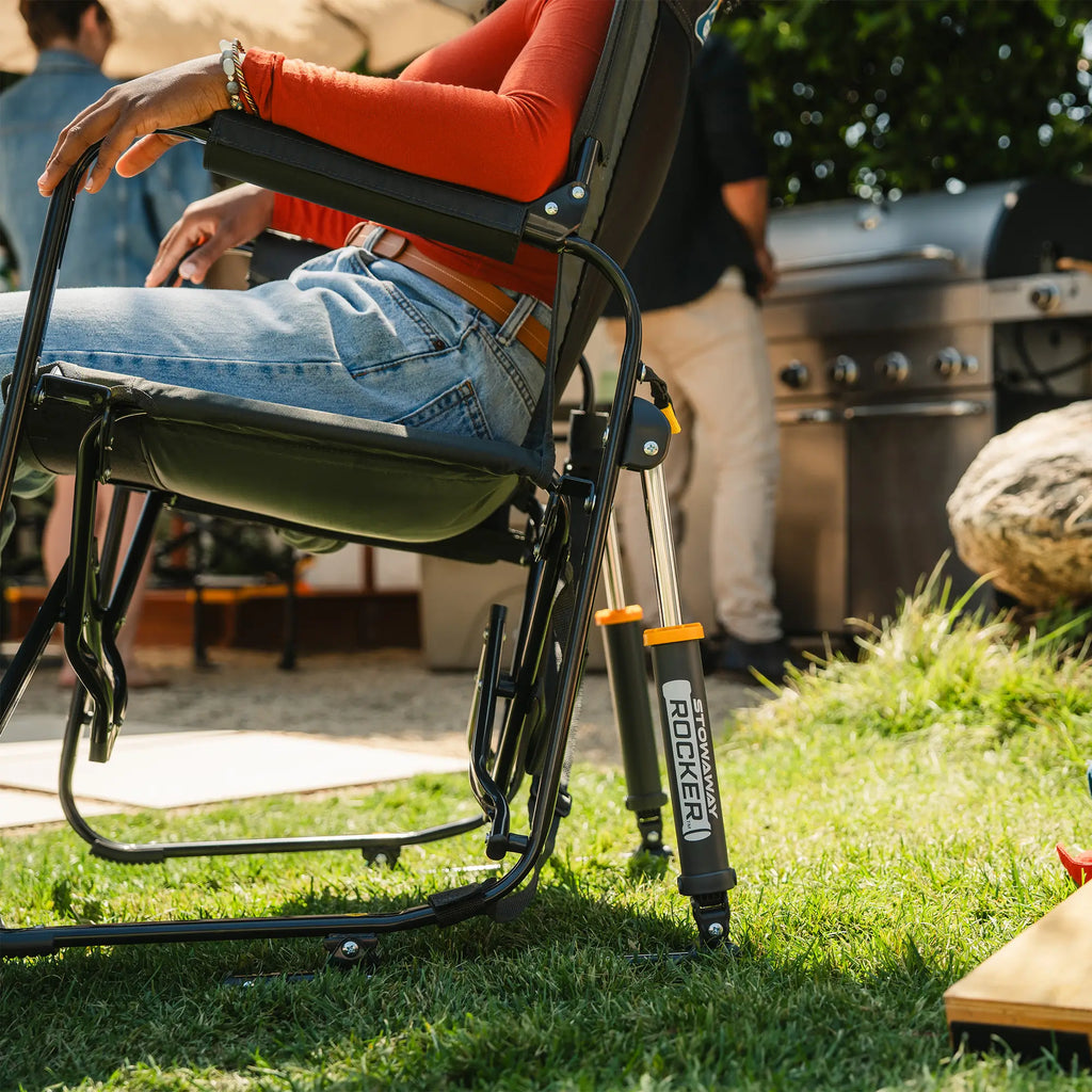 Patented Spring-Action Stowaway Rocker - Choice 794 - RoadTrip Rocker Smooth Motion Camp Chair Detail