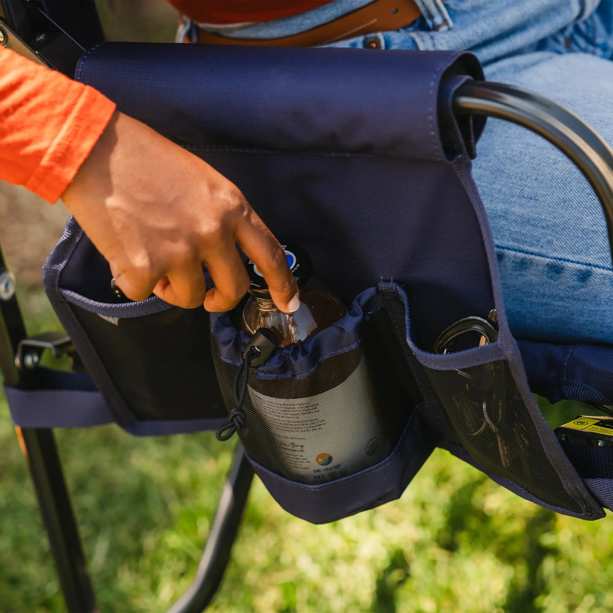 Patented Spring-Action Stowaway Rocker - Choice 794 - RoadTrip Rocker Smooth Motion Camp Chair Detail