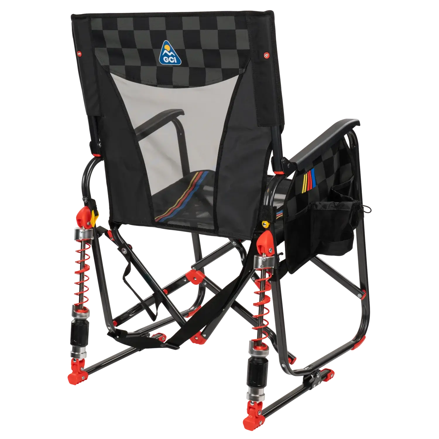 Premium All-Weather Adjustable Rocker - NASCAR - Choice 899 - RoadTrip Rocker Smooth Motion Camp Chair Detail