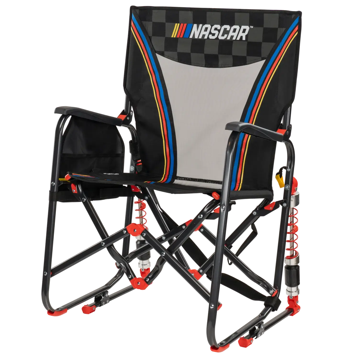 Premium All-Weather Adjustable Rocker - NASCAR - Choice 899 - RoadTrip Rocker Smooth Motion Camp Chair Detail
