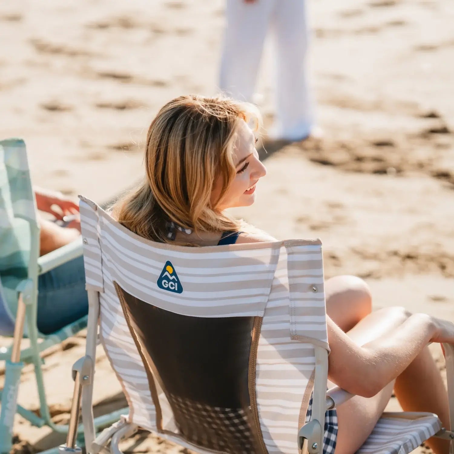 Premium All-Weather Beach Rocker - Choice 712 - Freestyle Rocker Portable Outdoor Folding Chair Detail