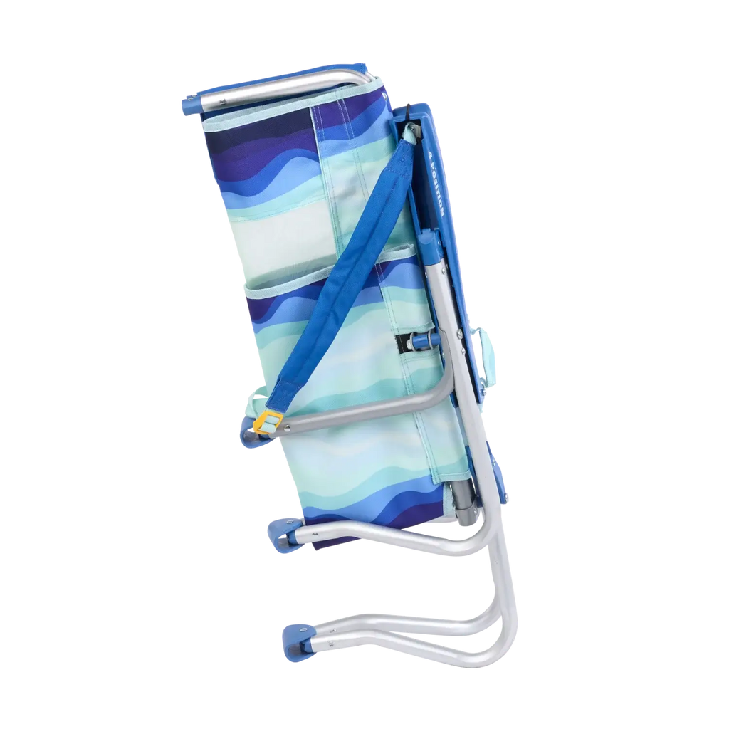 Rust-Resistant Aluminum Bi-Fold Beach Chair - Choice 601 - Low-Profile Reclining Beach Chair with Backpack Straps Detail