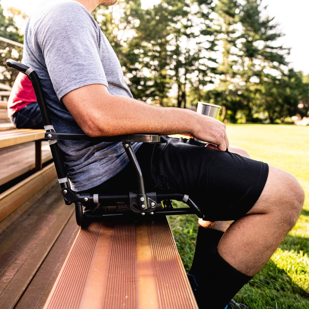 Bleacher-Friendly Big Comfort Stadium Chair with Armrests - Choice 465 - Lightweight Folding Bleacher Chair with Cushioning Detail