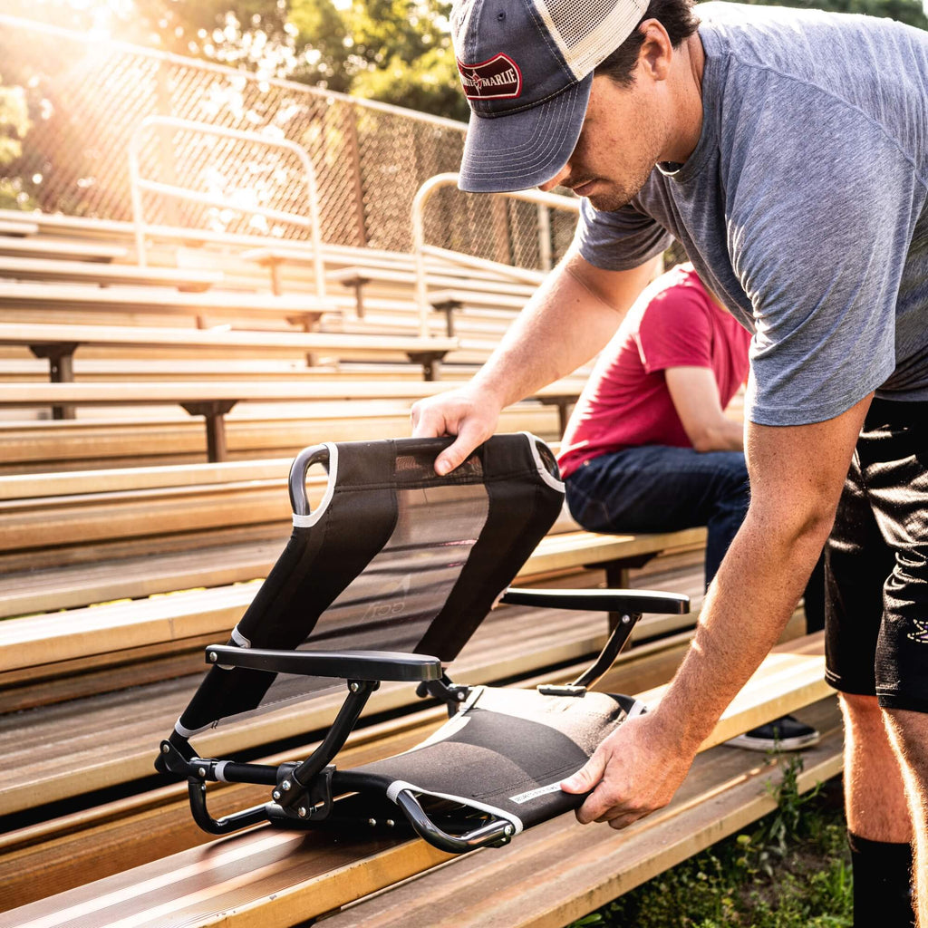 Bleacher-Friendly Big Comfort Stadium Chair with Armrests - Choice 465 - Lightweight Folding Bleacher Chair with Cushioning Detail