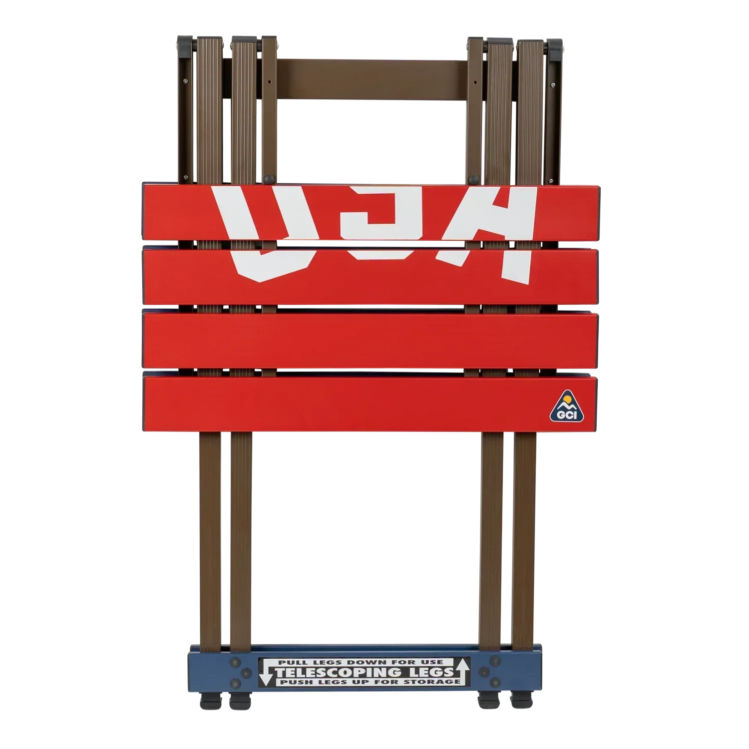 Slim-Fold Compact Camp Table 20 - USA Anniversary Deluxe - Choice 757 - Master Outdoor Kitchen Station for Tailgating & BBQ Detail