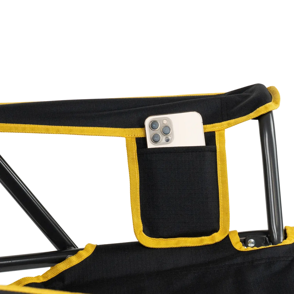 Smooth Motion College Comfort Pro Rocker - Iowa Hawkeyes - Choice 249 - Heavy-Duty Kickback Rocker with Beverage Holder Detail