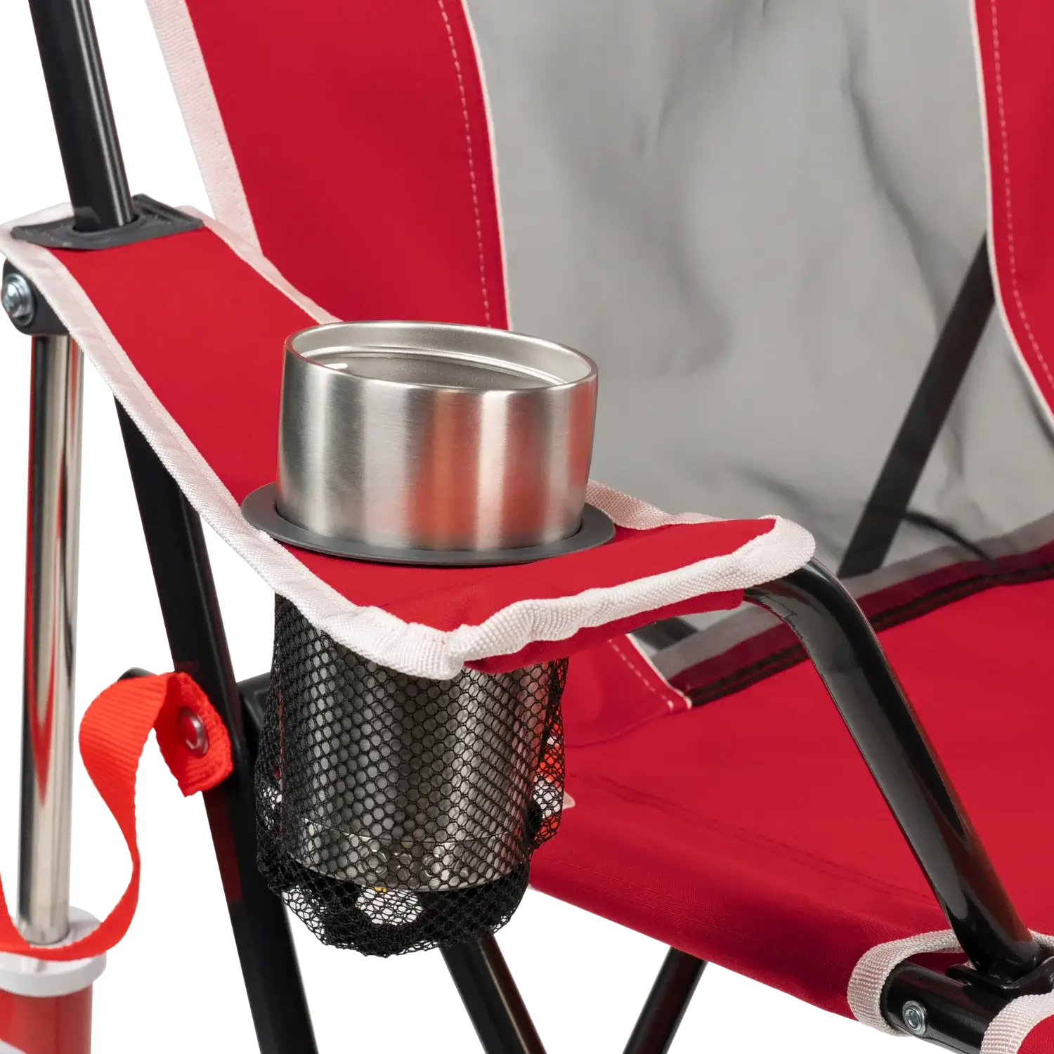 Heavy-Duty Freestyle College Comfort Pro Rocker - Nebraska Cornhuskers - Choice 161 - Patented Spring-Action Rocking Chair for Camping Detail