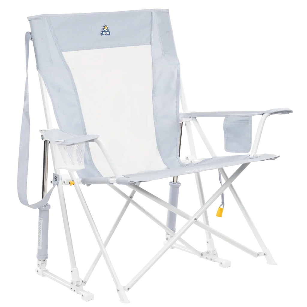 Heavy-Duty Freestyle Comfort Pro Rocker XL - Choice 107 - RoadTrip Rocker Smooth Motion Camp Chair - Heathered Light Blue