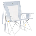 Heavy-Duty Freestyle Comfort Pro Rocker XL - Choice 107 - RoadTrip Rocker Smooth Motion Camp Chair - Heathered Light Blue