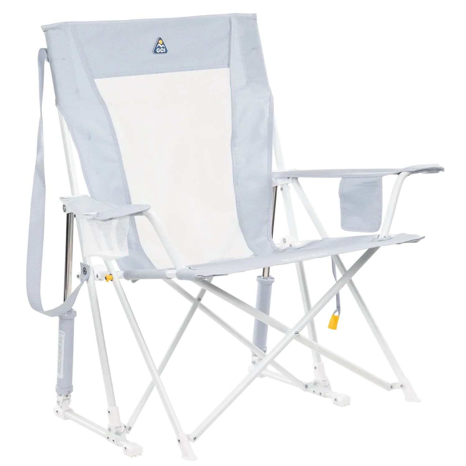 Heavy-Duty Freestyle Comfort Pro Rocker XL - Choice 107 - RoadTrip Rocker Smooth Motion Camp Chair - Heathered Light Blue