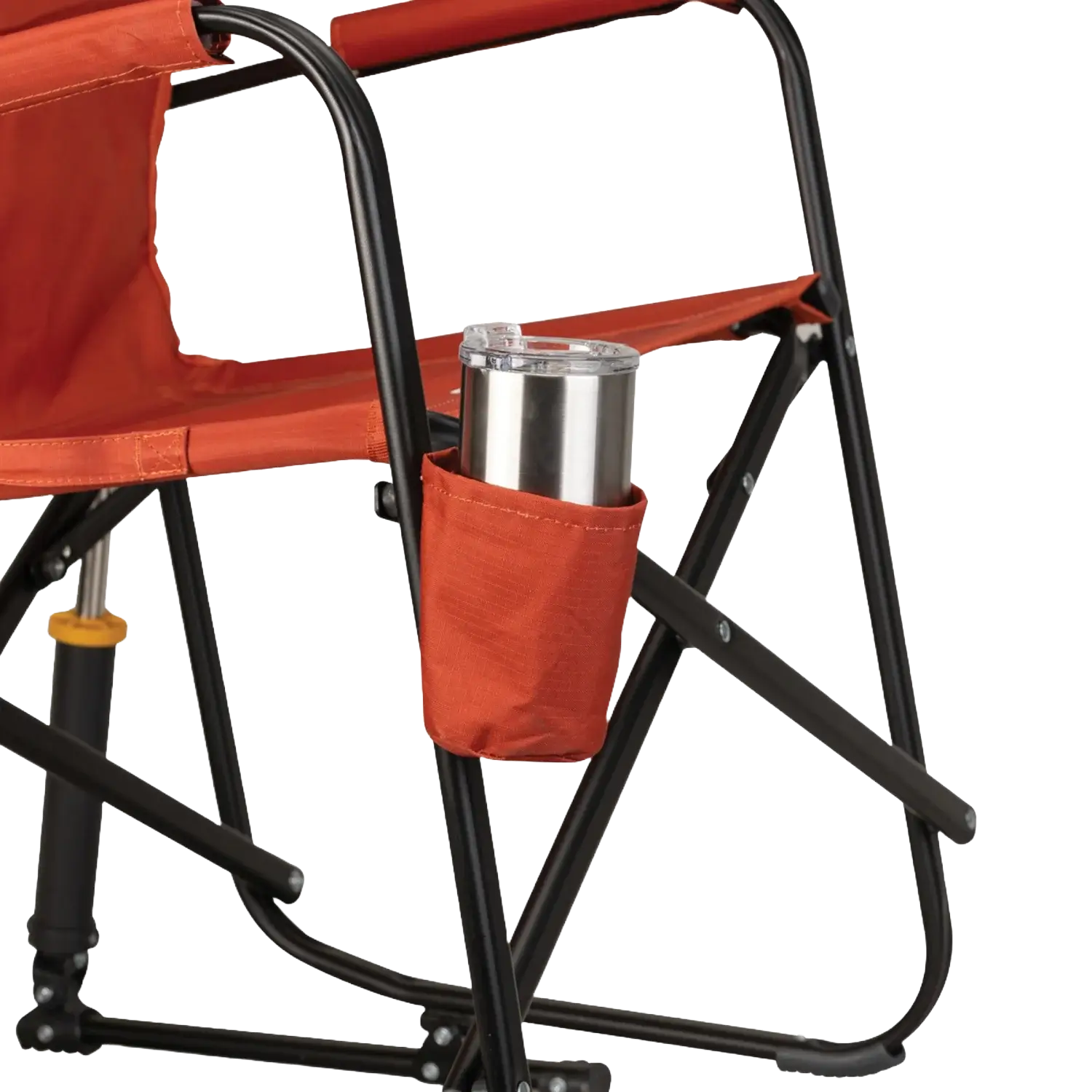 Smooth Motion Freestyle Rocker - Pumpkin Spice - Choice 373 - Patented Spring-Action Rocking Chair for Camping Detail