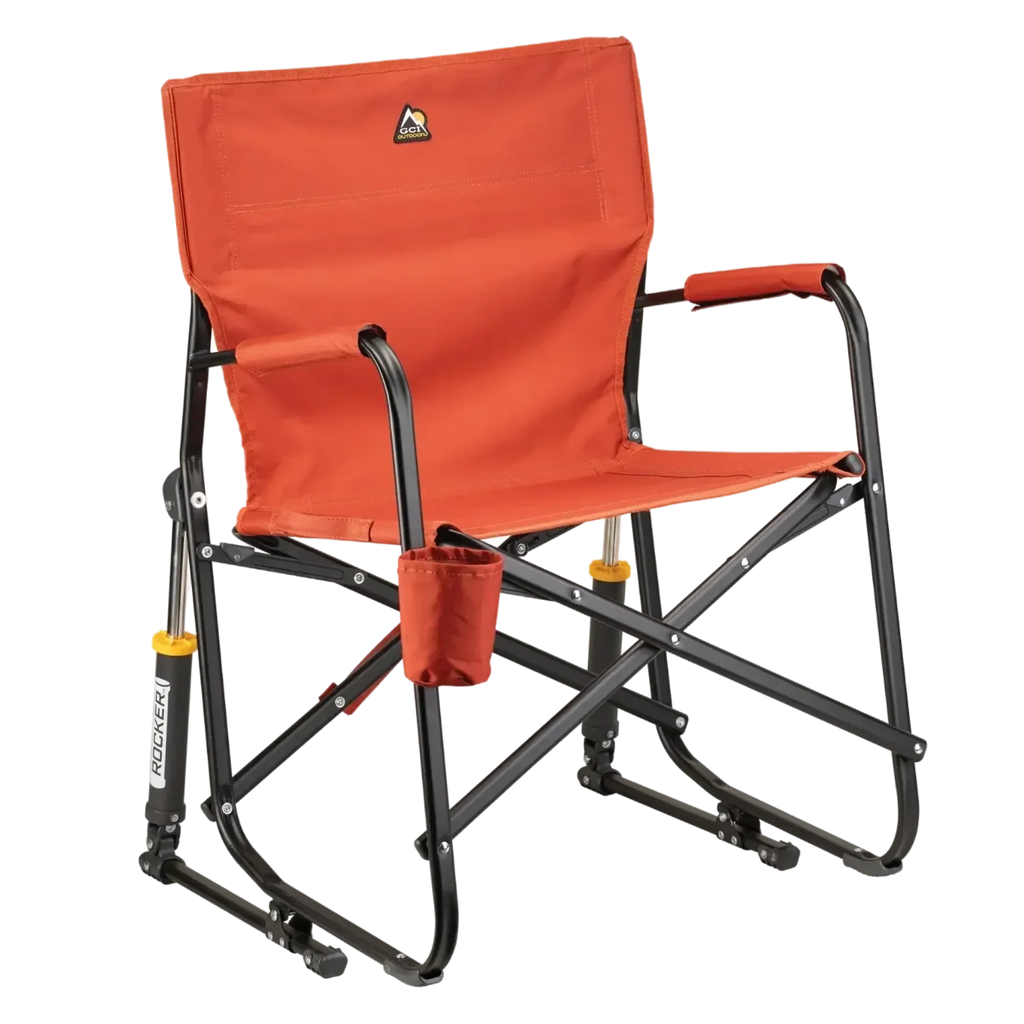 Smooth Motion Freestyle Rocker - Pumpkin Spice - Choice 373 - Patented Spring-Action Rocking Chair for Camping - Pumpkin Spice