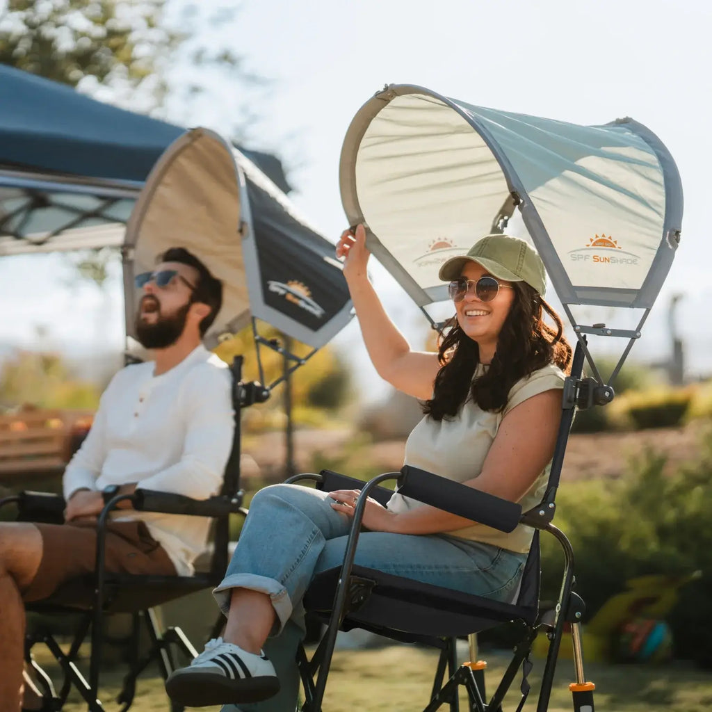 Patented Spring-Action Stowaway Rocker - Choice 794 - RoadTrip Rocker Smooth Motion Camp Chair Detail