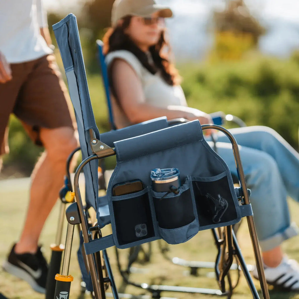 Patented Spring-Action Stowaway Rocker - Choice 794 - RoadTrip Rocker Smooth Motion Camp Chair Detail