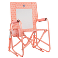 Patented Spring-Action Stowaway Rocker - Choice 794 - RoadTrip Rocker Smooth Motion Camp Chair - Coral Mosaic