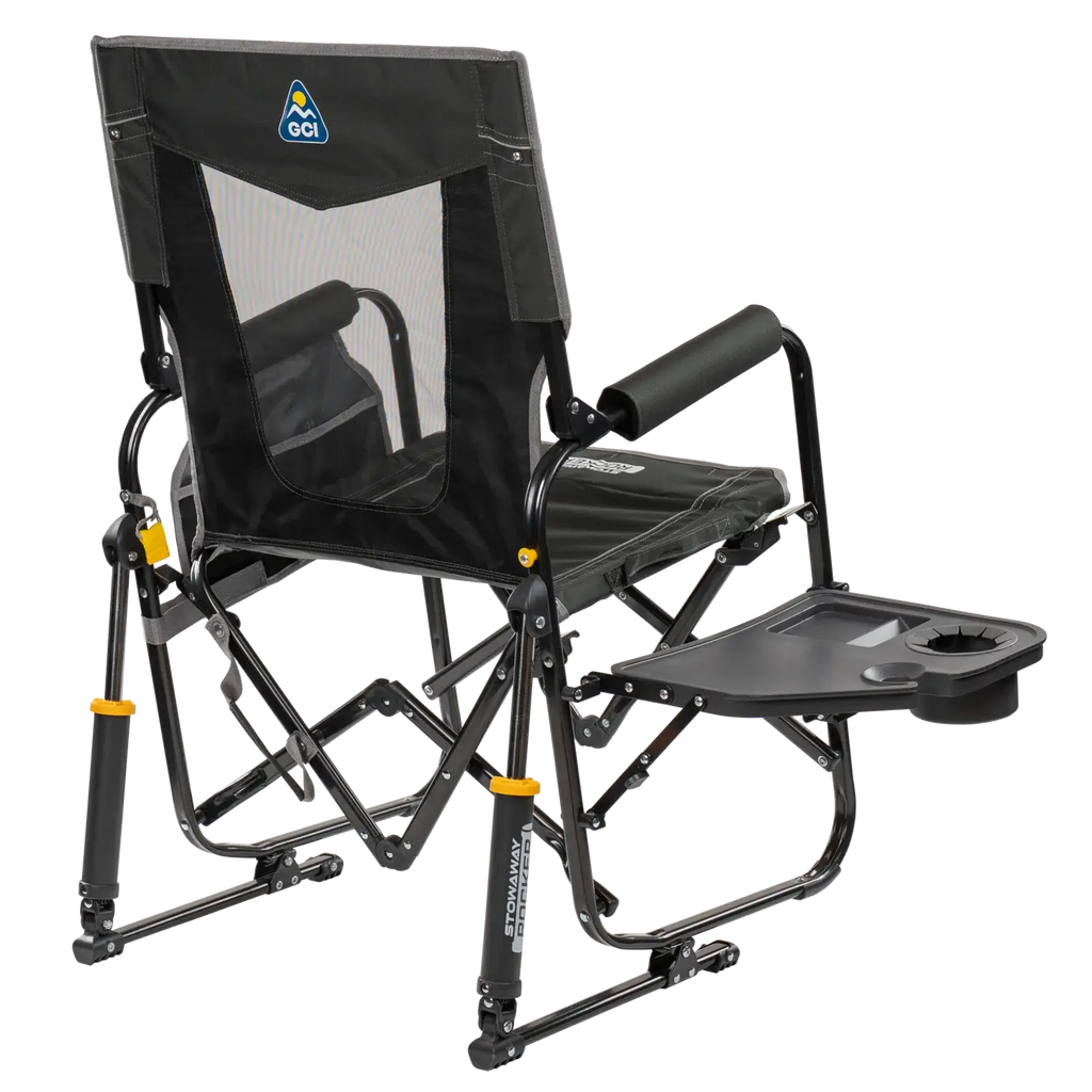 Luxury Camp Stowaway Rocker with Side Table - Choice 253 - RoadTrip Rocker Smooth Motion Camp Chair Detail