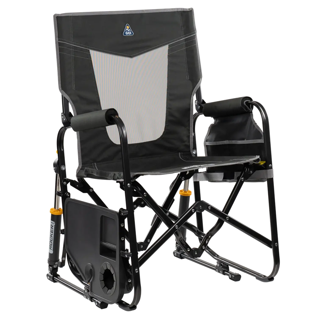 Luxury Camp Stowaway Rocker with Side Table - Choice 253 - RoadTrip Rocker Smooth Motion Camp Chair Detail