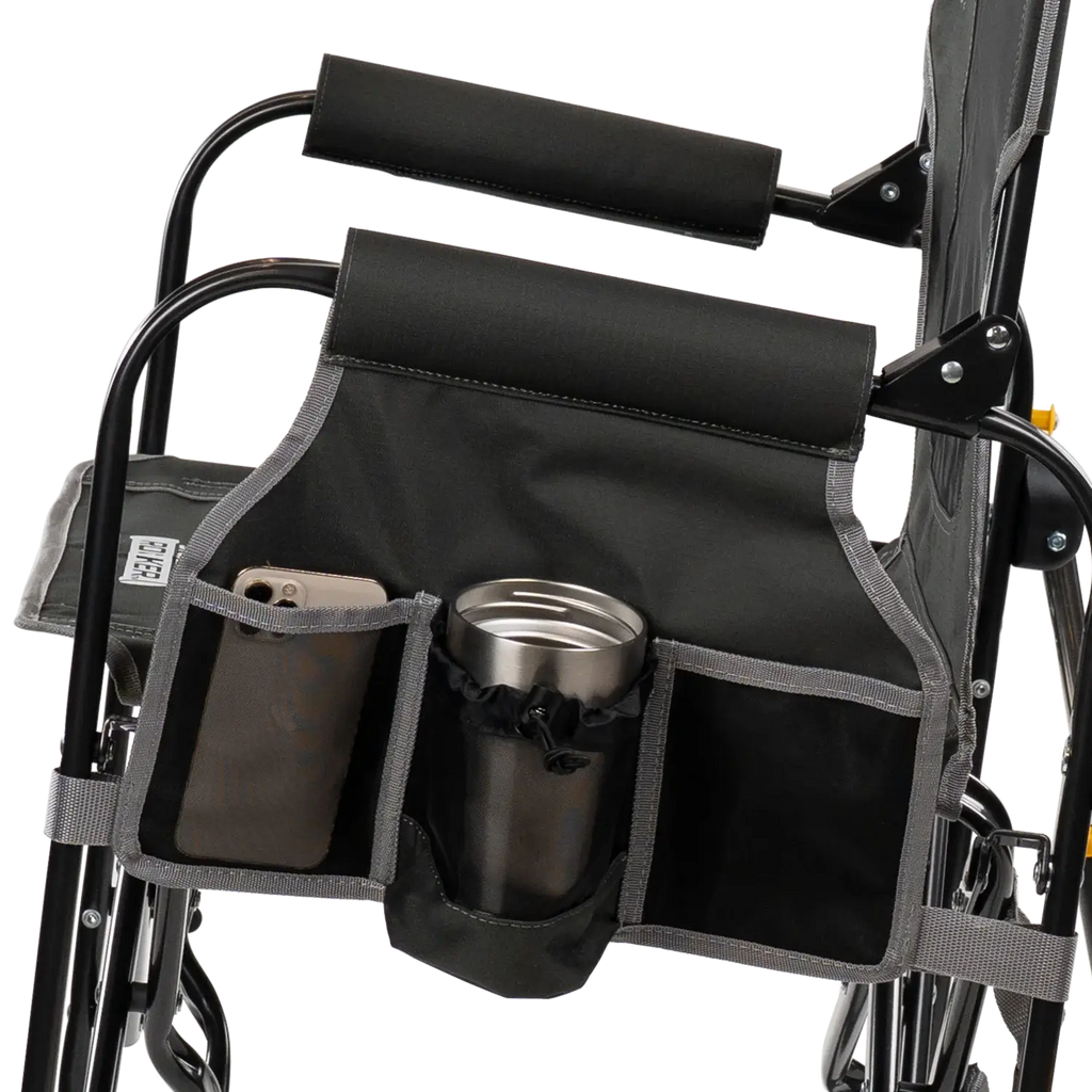 Luxury Camp Stowaway Rocker with Side Table - Choice 253 - RoadTrip Rocker Smooth Motion Camp Chair Detail