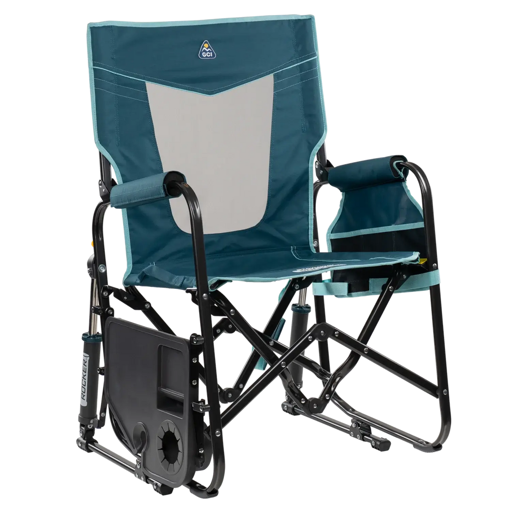 Luxury Camp Stowaway Rocker with Side Table - Choice 253 - RoadTrip Rocker Smooth Motion Camp Chair Detail