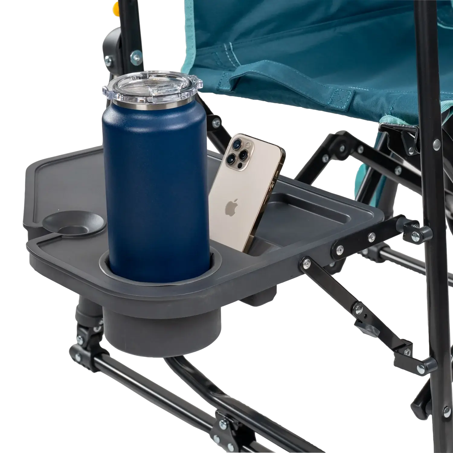 Luxury Camp Stowaway Rocker with Side Table - Choice 253 - RoadTrip Rocker Smooth Motion Camp Chair Detail