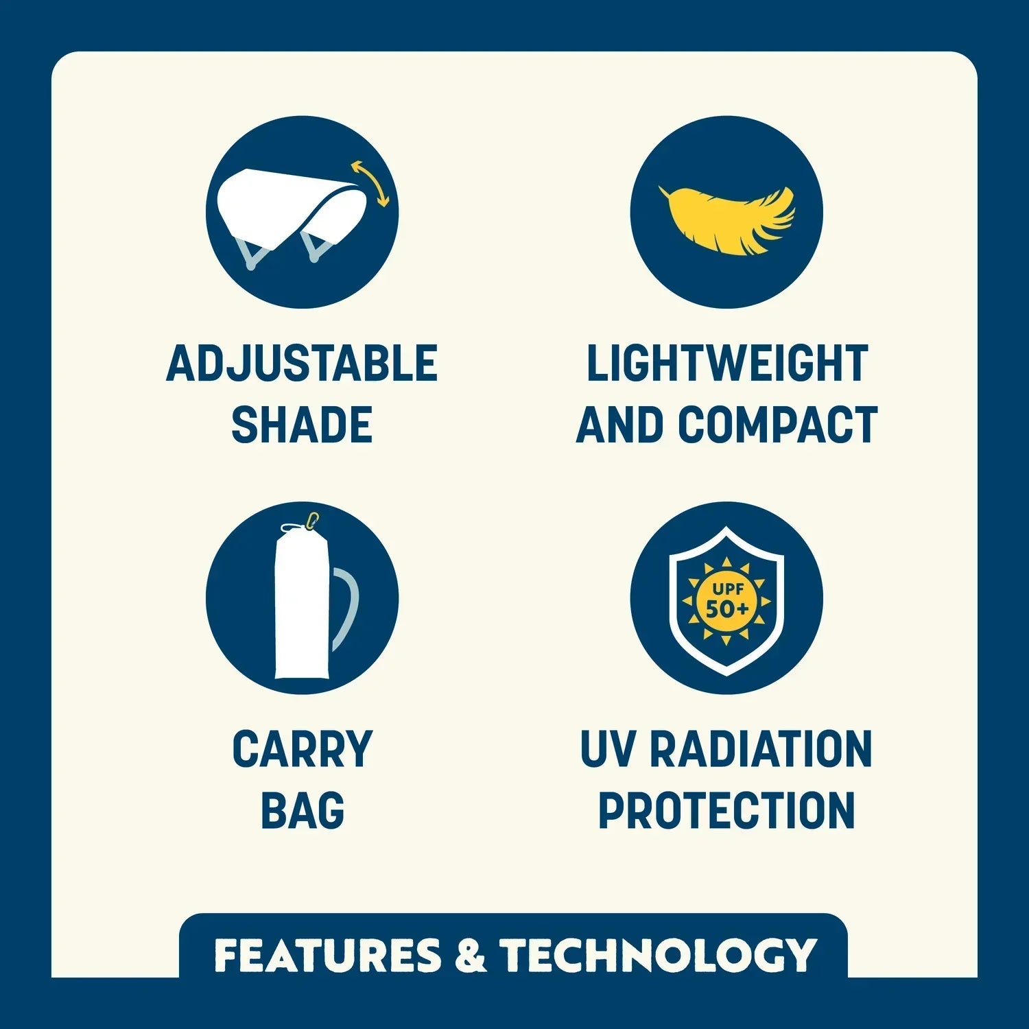 UV-Protection SunShade Accessory - USA Anniversary Deluxe - Choice 917 - Pop-Up Outdoor Sun Shelter - UV400 Protection Detail
