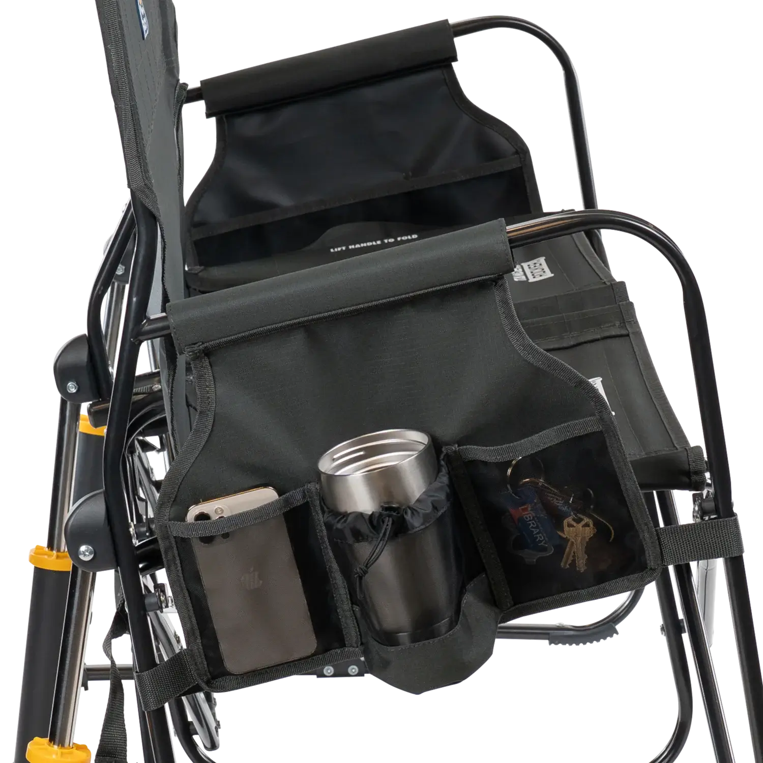 Patented Spring-Action Tandem Rocker - Choice 227 - Freestyle Rocker Portable Outdoor Folding Chair Detail