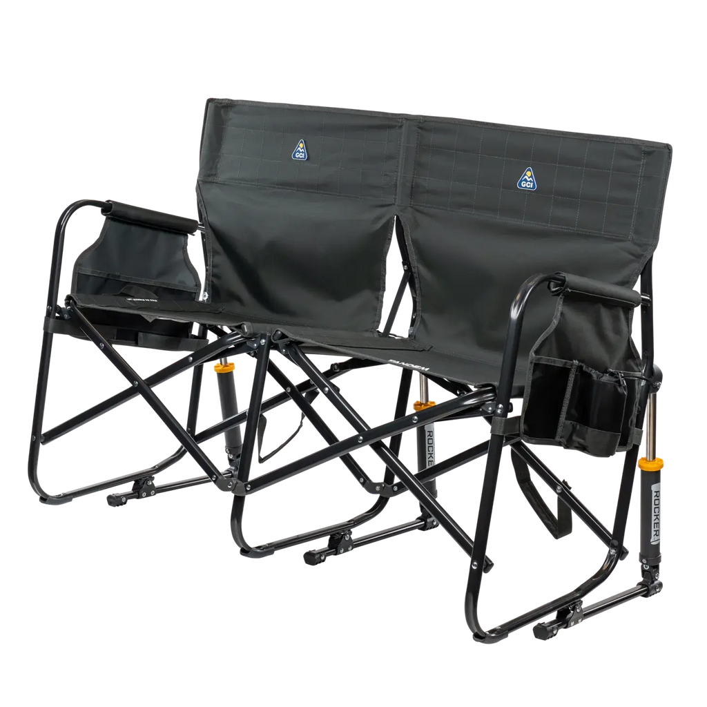 Patented Spring-Action Tandem Rocker - Choice 227 - Freestyle Rocker Portable Outdoor Folding Chair Detail