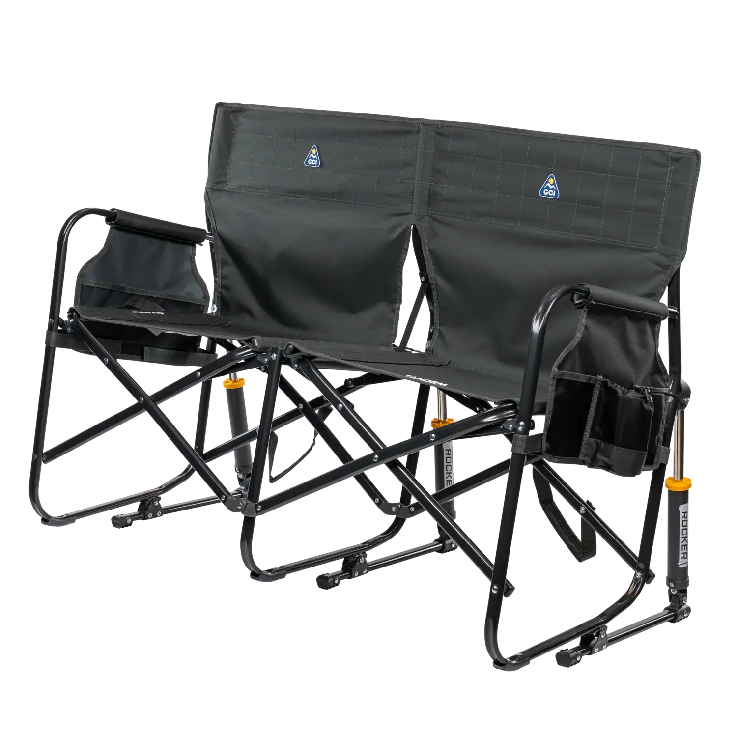 Patented Spring-Action Tandem Rocker - Choice 227 - Freestyle Rocker Portable Outdoor Folding Chair Detail